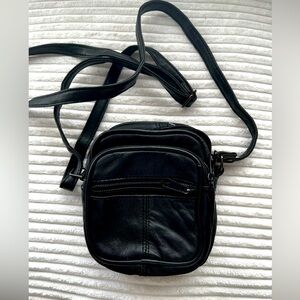 Small Black Leather Crossbody Purse